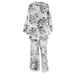 European And American Autumn New Pure Cotton Printed Long Sleeve Cardigan Loose Pajama Set Cross-Border Homewear_ecoleips.com