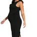 Women's Clothing Back Slit Sleeveless Hip Wrapped Midi Skirt Slim Fit Knitted Slimming Dress Sleeveless_ecoleips.com