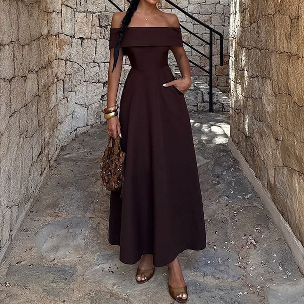 DiYun Cross-Border European And American Elegant Strapless Long Dress Women's Clothing 2026 Spring/Summer_ecoleips.com