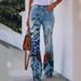 Women's Clothing Spot new large size women's casual pants floral thin trousers_ecoleips.com