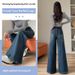 Aria Basics Retro Blue Wide-Leg Jeans For Women, Fall 2025 New High-Waisted Loose Fit Petite Floor-Length Flared Pants_ecoleips.com