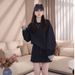 Women's Fashion Sportswear Set Dongdaemun Korean Style Loose Fit High-End Feel Sweatshirt And Skirt Two-Piece Casual Outfit_ecoleips.com