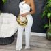 K New Fashion Women's Wear Strapless Solid Color Straight-leg Jumpsuit_ecoleips.com