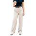 Women's High Quality Drape Straight Leg Pants With Belt Versatile Solid Color Casual Suit Long Pants_ecoleips.com