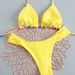 New Two Piece Swimsuit Fresh Simple Low Waisted Ruffled Pants Brazilian Bikini With Straps_ecoleips.com