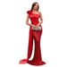 Enchanted Garden Evening Gown – One-Shoulder Sequin & Floral Appliqué Ball Groom With High Waist & Sweep Train For Debutante Balls, Gala Dinners_ecoleips.com