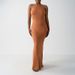 Women's Clothing Sexy Round Neck Sleeveless High Elastic Breathable Long Dress Slim Hip Skirt_ecoleips.com
