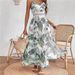 2024 Summer European And American Cross-Border New Vacation Style Elegant Floral Print Dress_ecoleips.com