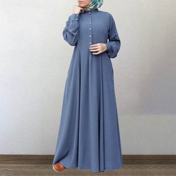 Women’s Clothing spring casual national style retro women's cardigan round neck swing dress origin source_ecoleips.com