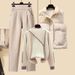 Women's Clothing New Three-piece Knitted Set For Women Thickened Vest High Collar Knitted Sweater Carrot Pants Three Piece Suit Spring Autumn Winter_ecoleips.com