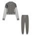 Women's Single Breasted Letter Printed Baseball Uniform Sports Suit Two Piece Set Fashion_ecoleips.com