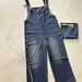 Vintage Distressed Denim Jumpsuit For Women – Relaxed Fit With Adjustable Buckles, Retro Oversized Romper_ecoleips.com