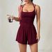 European And American Cross-Border 2026 Summer New Women's Casual Strapless Jumpsuit Shorts Loose Wide-Leg_ecoleips.com