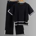 2023 European American Cross-border Summer New Knitted Suit Sweater Set With Short Sleeves And Pullover Wide-leg_ecoleips.com