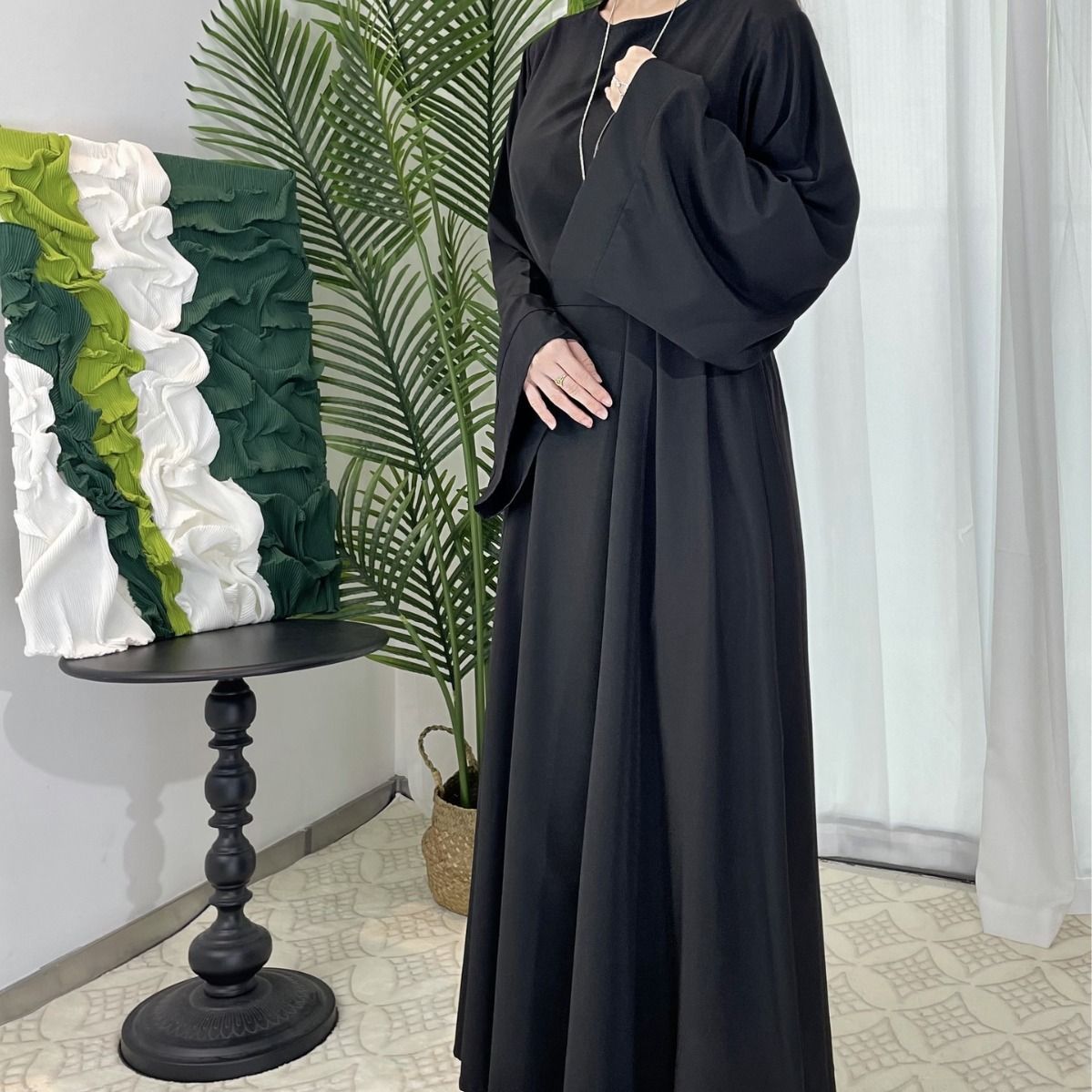 Muslim Dress Women Plus Size Modest Casual Dress – Versatile Long Sleeve Abaya In Multi-Colors_ecoleips.com