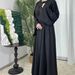 Muslim Dress Women Plus Size Modest Casual Dress – Versatile Long Sleeve Abaya In Multi-Colors_ecoleips.com