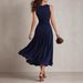 2026 European And American Cross-border Independent Site Elegant Casual A-line Sleeveless Knitted Tank Dress_ecoleips.com