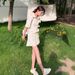 Women's Korean Style Casual Sportswear Set Short Sleeved Top And Shorts Trendy Summer New Design 2025_ecoleips.com