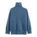 Simple And Versatile Multi-color Turtleneck Knitted Sweater_ecoleips.com