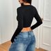 Voya Women's Personalized Street Trendy T-shirt 2026 Spring/Summer New Collection Two Piece Slimming Open Umbilical Top_ecoleips.com