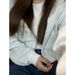 Gray Short Long Sleeve Sweatshirt Jacket For Women, New Spring And Autumn Niche Hooded Zipper Cardigan Top_ecoleips.com