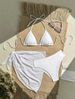 Women's Clothing New Sexy Split Swimsuit Swimsuit Women's Three Piece Suit Solid Color Bikini_ecoleips.com