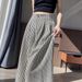 High-Waisted Japanese Style Striped Suit Pants Women's Loose Fit Straight Leg Slimming Wide Leg Design_ecoleips.com