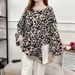 Leopard Print Sweater Women, Round Neck, 2025 Autumn Winter New Loose Fit Lazy Style Pullover Knitted Top Coat For Women_ecoleips.com