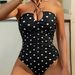 Women's Clothing Retro Polka Dot One Piece Backless Deep V Sexy Lace Up Hot Spring Swimsuit Swimsuit Swimsuit Two Piece Bikini_ecoleips.com
