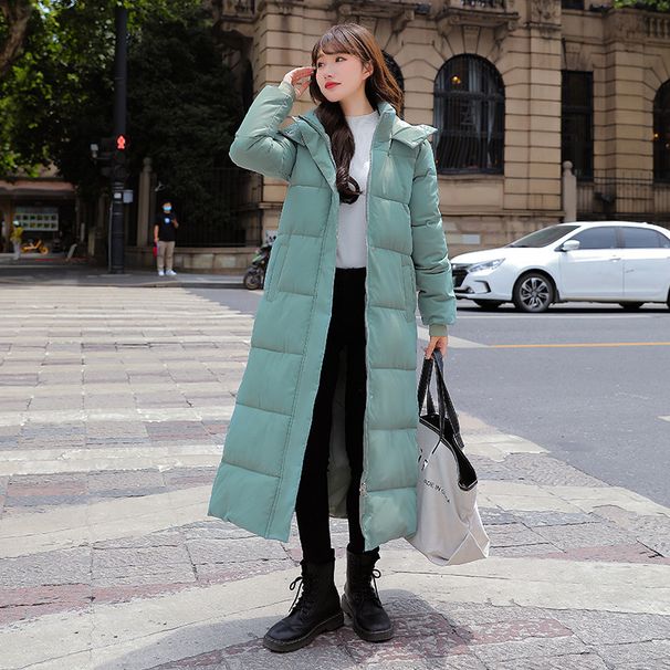 Women's Clothing Actual Shot Of 2023 New Winter Warm Jacket Cotton Coat For Women, Super Long Ankle Length Loose Bread Warm Cotton Coat_ecoleips.com