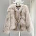 Women’s Faux Fur Jacket – Winter Short Coat With Warm Cotton Lining | Stylish & Eco-Friendly Fox Fur-Like Design_ecoleips.com