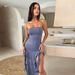 2025 Spring Fashion Trend Women's New Off-Shoulder Tube Top Bodycon Slim Irregular Dress_ecoleips.com