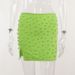 FY22396 Knitted Beaded Square Neck Long Sleeve And Short Set Spring Women's Sexy Crop Top Skirt_ecoleips.com