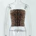 Women's Clothing Sexy Nightclub Hot Girl Leopard Print Sequined Tube Top Slim Fit Inner Vest_ecoleips.com