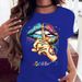 COTTON 100% Loose Crew-neck Creative Mouth Short-sleeved T-shirt Woman Oversized T Shirt Tops Aesthetic Clothes_ecoleips.com