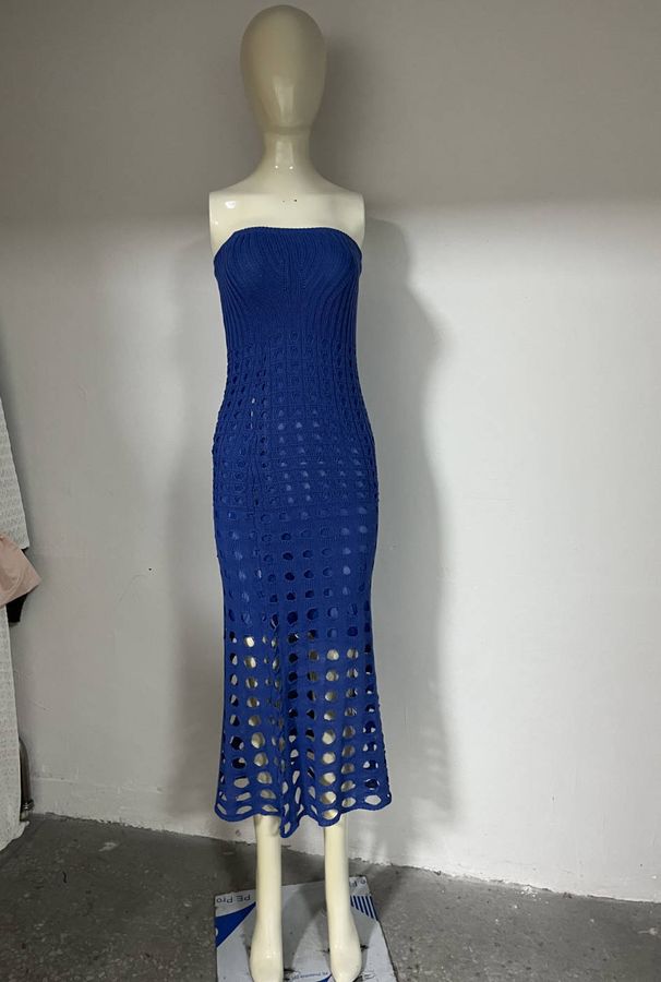 Women's Clothing Spring And Summer New Tube Top One Step Skirt Seaside Sexy Tight Dress_ecoleips.com