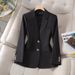 Women's Professional Suit Set Slim Fit Blazer And Pants Office Workwear Stretchy Petite to plus Size Black Red Beige S-4XL_ecoleips.com