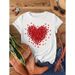 White Short Sleeve T-Shirt 200g Triple Needle 100% Cotton Retro Trendy Brand Print Loose Fit Top For Women New Summer_ecoleips.com