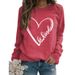 Wish Cross-border New Product Women's Autumn Winter Top, Foreign Trade European And American Heart-shaped "Be_ecoleips.com