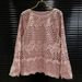 Elegant French Crochet Lace Long Sleeve Knitted Top For Women, Plus Size Flattering Blouse, Lightweight Spring Summer Layering Piece_ecoleips.com