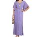 Ba3072-1 Lilac Purple Bell-Sleeve Hand-Stitched Rhinestone Side Women's Dress_ecoleips.com