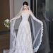 Vintage Lace Wedding Dress – Off-Shoulder A-Line Bridal Gown With Small Train, Boho Forest Bridal Dress For Outdoor Ceremony, Guest Welcome Dress_ecoleips.com