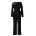 Women's Clothing long-sleeved temperament mesh stitching beading slimming banquet large size_ecoleips.com