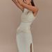 Women's Clothing Round Neck Backless Dress Fashionable Sleeveless Pleated Slit Slim Dress_ecoleips.com