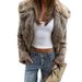 Diyun European And American Elegant Temperament Furry Long-Sleeve Coat Women's Clothing 2025 Autumn Winter_ecoleips.com