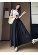 K Women's Thin Skirt Pants, New High Waisted Casual Hanging Wide Leg Pants_ecoleips.com