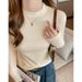 Women's Thickened Slim Fit Long Sleeve T-Shirt Modal Stand Collar Solid Color Versatile Base Shirt for Autumn/Winter Inner Layer_ecoleips.com