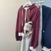 European American Style Short Color-blocked Raglan Long-sleeve Sweatshirt For Women, Spring And Autumn Thin Korean_ecoleips.com