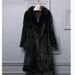 Luxury Velvet Mink Coat Women's Full-Length Faux Fur Coat Slim Fit Winter Warm Outerwear_ecoleips.com