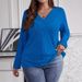 Oversized Ribbed Long-Sleeve T-Shirt – Cross V-Neck Pullover With Brushed Interior, Fall & Winter Essential (1XL-5XL)_ecoleips.com